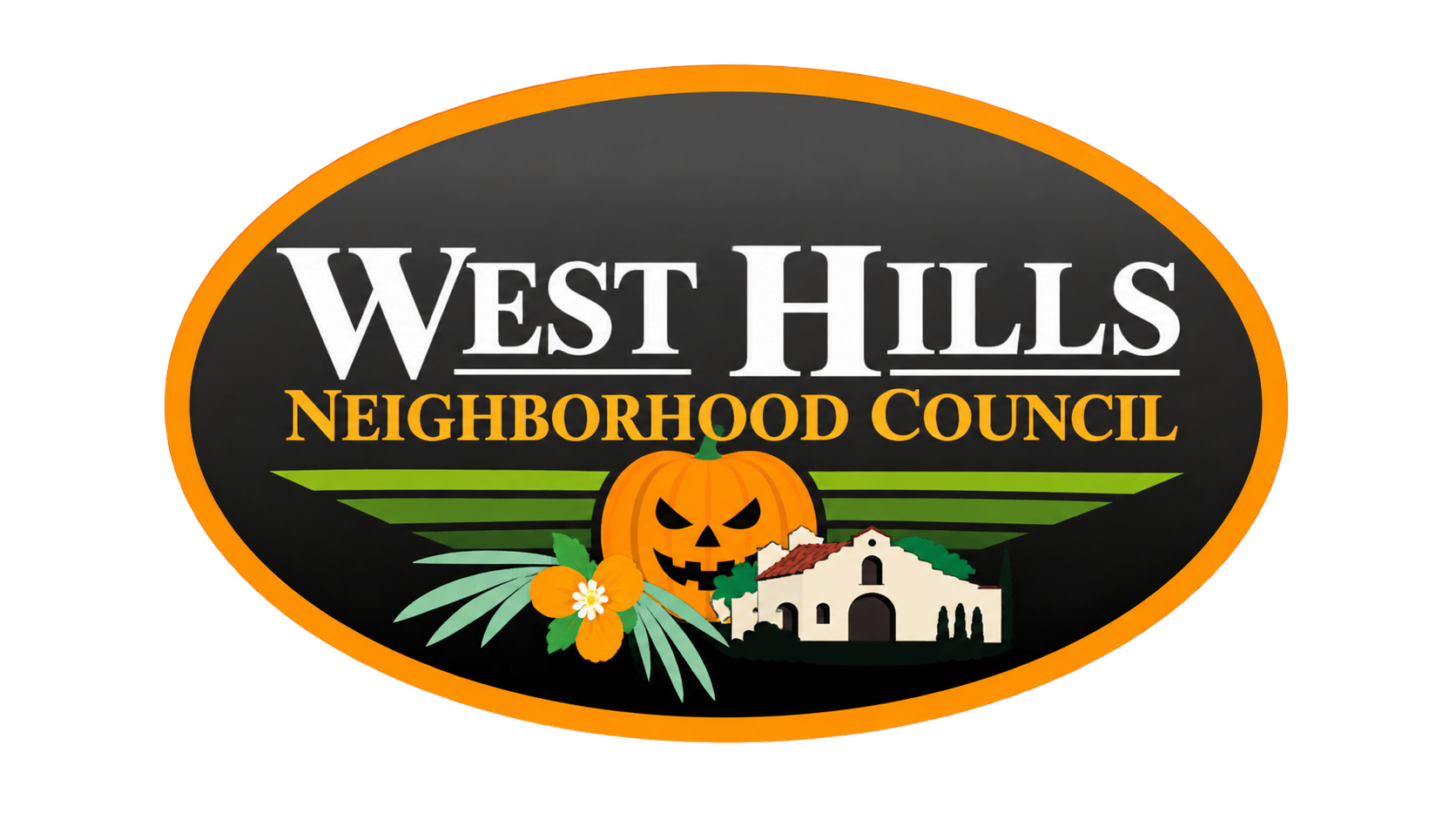 West Hills Neighborhood Council Halloween badge